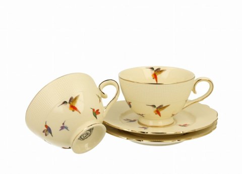 DUO ECRU KPL 2 FILIŻANEK ZE SPOD. KOLIBRY 3364