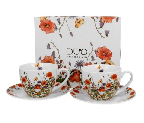 DUO KPL 2 FILIŻANEK ZE SPODKAMI WILD BIRD K.9789