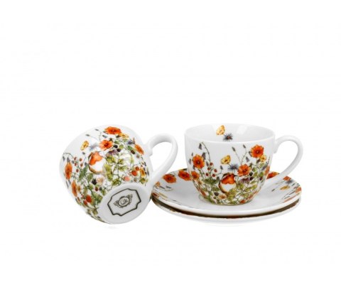 DUO KPL 2 FILIŻANEK ZE SPODKAMI WILD BIRD K.9789