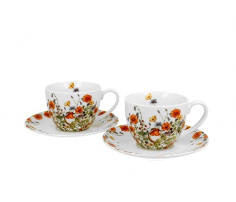 DUO KPL 2 FILIŻANEK ZE SPODKAMI WILD BIRD K.9789