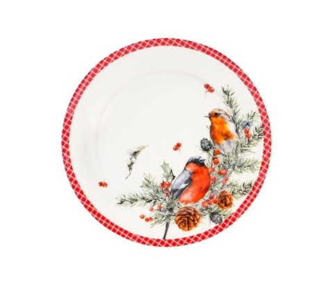 DUO KPL 2 TALERZE DESEROWE CHRISTMAS BIRDS K.2992