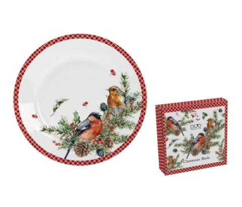 DUO TALERZ DUŻY CHRISTMAS BIRDS 1 K.3005