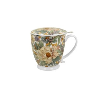 KUBEK ZAPARZACZ NA STOPCE PEONY WHITE K.0042