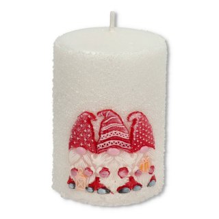 MX BC6892-SW Świeca GNOMY WALEC MAŁY 7x10cm BIAŁA