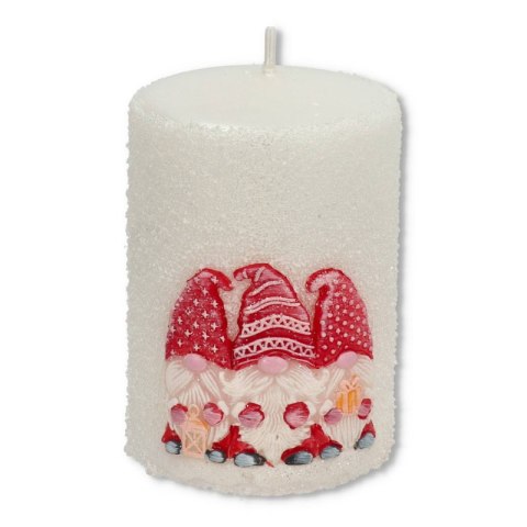 MX BC6892-SW Świeca GNOMY WALEC MAŁY 7x10cm BIAŁA