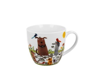 PSI ŚWIAT KUBEK 460ML W KOSZYCZKU PSI PIKNIK