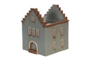 33480 Osłonka domek Curacao O8,6/H10,5cm nieb-szar