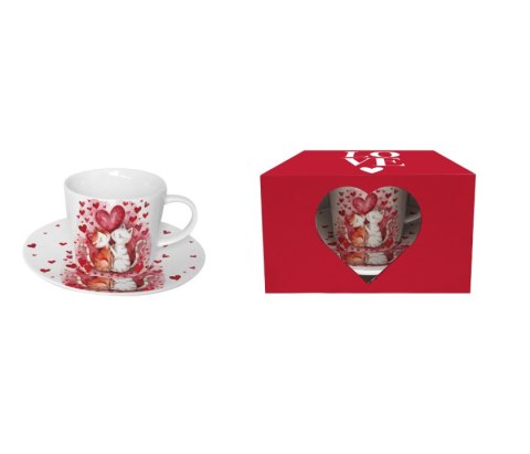 DUO FILIŻANKA 220ml ZE SPODKIEM KOTY K.1659