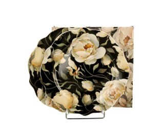 DUO KPL 2 TALERZY DESEROWYCH ENGLISH ROSES BLACK