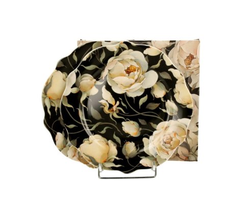 DUO KPL 2 TALERZY DESEROWYCH ENGLISH ROSES BLACK