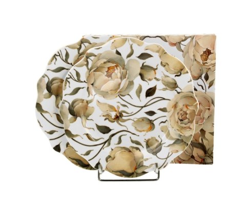 DUO KPL 2 TALERZY DESEROWYCH ENGLISH ROSES WHITE