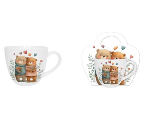 DUO KUBEK 460ML W KOSZYCZKU MISIE 2 K.1512