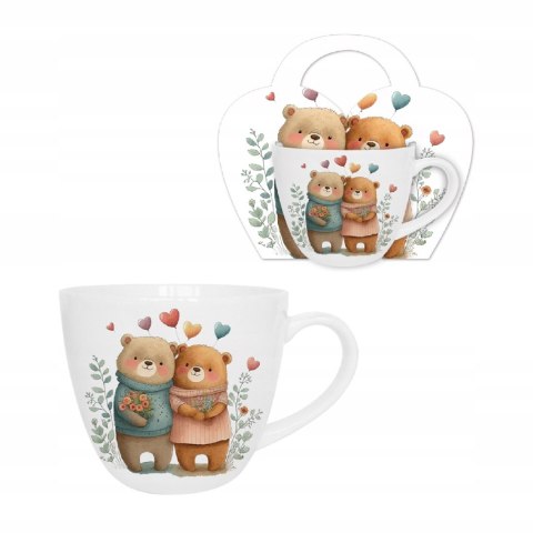 DUO KUBEK 460ML W KOSZYCZKU MISIE 2 K.1512