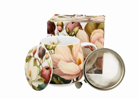 DUO KUBEK BARYŁKA ZAPARZACZ MAGNOLIE K.4378