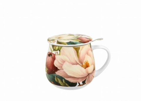 DUO KUBEK BARYŁKA ZAPARZACZ MAGNOLIE K.4378