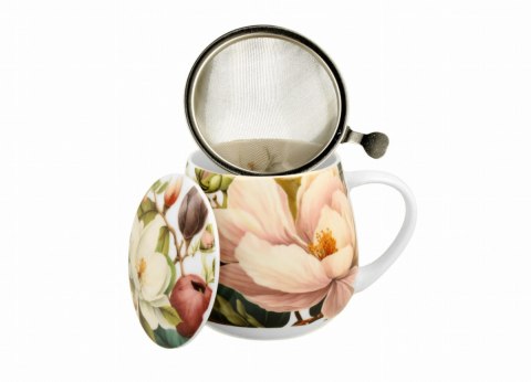 DUO KUBEK BARYŁKA ZAPARZACZ MAGNOLIE K.4378