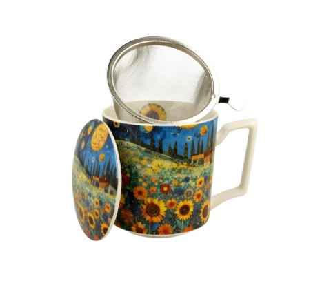 DUO KUBEK ZAPARZACZ MODERN SUNFLOWERS FIELD K.4514