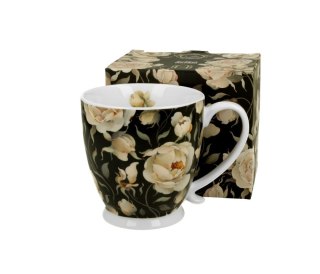 KUBEK NA STOPCE ENGLISH ROSES BLACK K.9510