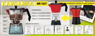 MR1657-6 KAWIARKA EKSPRES DO KAWY 6 FIL. 300ML