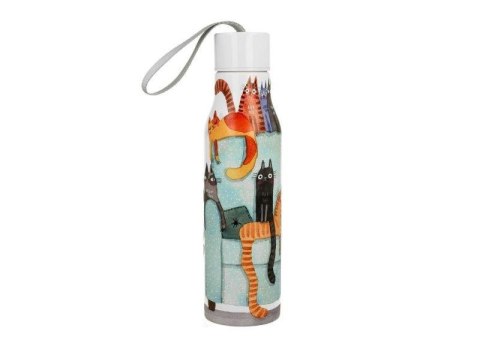 BUTELKA TERMICZNA KOCI ŚWIAT KOTY NA FOTELU 1116