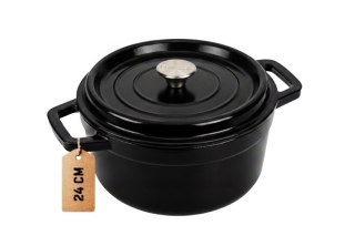 DE24-BLACK GARNEK ŻELIWNY 24CM CZARNY