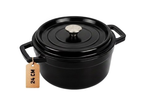 DE24-BLACK GARNEK ŻELIWNY 24CM CZARNY
