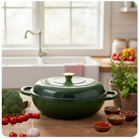 DN30-BOTTLE GREEN NISKI GARNEK ŻELIWNY 30CM ZIELON