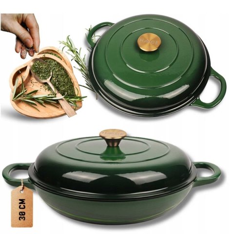 DN30-BOTTLE GREEN NISKI GARNEK ŻELIWNY 30CM ZIELON