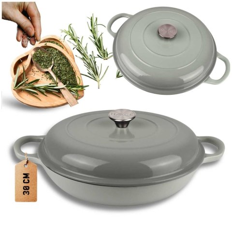 DN30-GRAY NISKI GARNEK ŻELIWNY 30CM SZARY