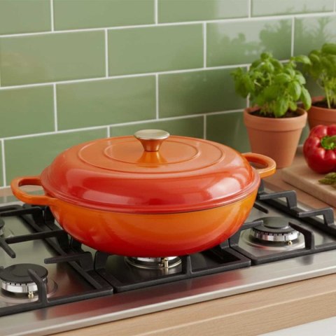 DN30-ORANGE NISKI GARNEK ŻELIWNY 30CM POMARAŃCZOWY