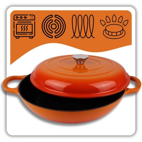 DN30-ORANGE NISKI GARNEK ŻELIWNY 30CM POMARAŃCZOWY