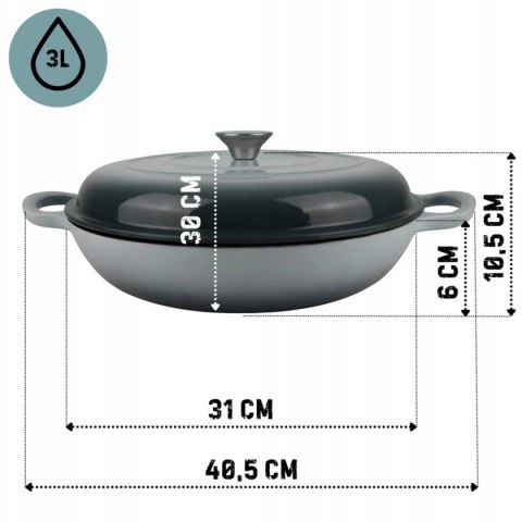 DN30-SEASALT NISKI GARNEK ŻELIWNY 30CM SÓL MORSKA