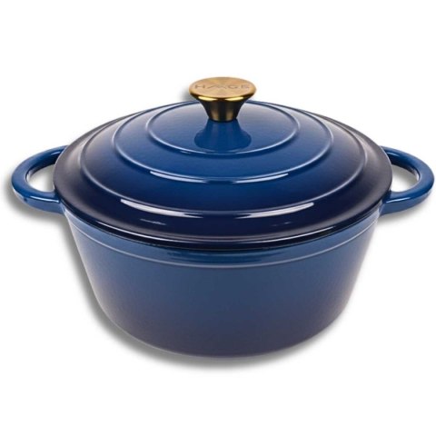 DQ24-BLUE GARNEK ŻELIWNY 24CM NIEBIESKI