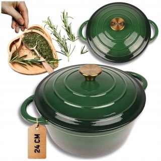 DQ24-BOTTLE GREEN GARNEK ŻELIWNY 24CM ZIELONY