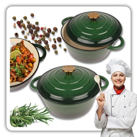 DQ24-BOTTLE GREEN GARNEK ŻELIWNY 24CM ZIELONY