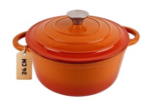 DQ24-ORANGE GARNEK ŻELIWNY 24CM POMARAŃCZOWY