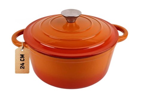 DQ24-ORANGE GARNEK ŻELIWNY 24CM POMARAŃCZOWY