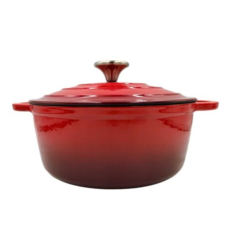 DQ24-RED GARNEK ŻELIWNY 24CM CZERWONY