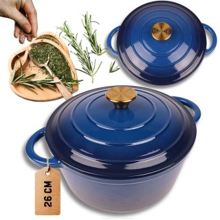 DQ26-BLUE GARNEK ŻELIWNY 26CM NIEBIESKI