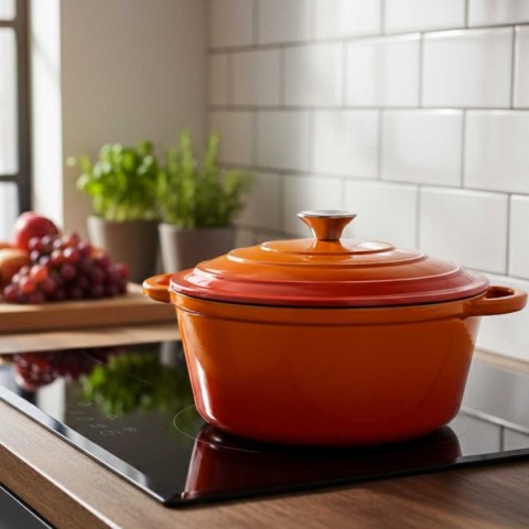DQ26-ORANGE GARNEK ŻELIWNY 26CM POMARAŃCZOWY