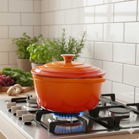 DQ26-ORANGE GARNEK ŻELIWNY 26CM POMARAŃCZOWY