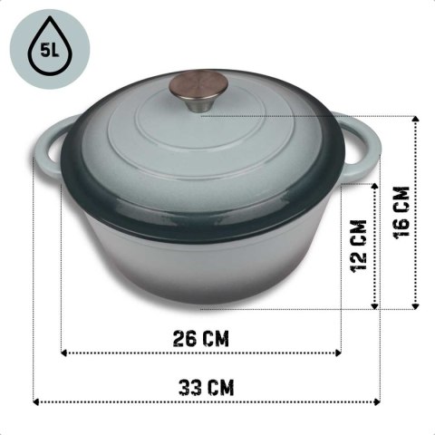 DQ26-SEASALT GARNEK ŻELIWNY 26CM MIĘTOWY