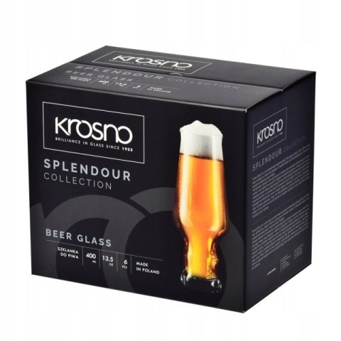 KROSNO 6 SZT SZKLANEK DO PIWA SPLENDOUR K.8616