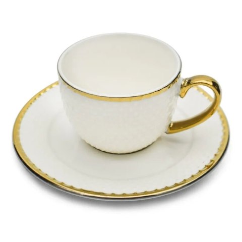 TR. KPL 2 FILIŻANEK 280ML ZE SPOD. BF-2804-3 GOLD
