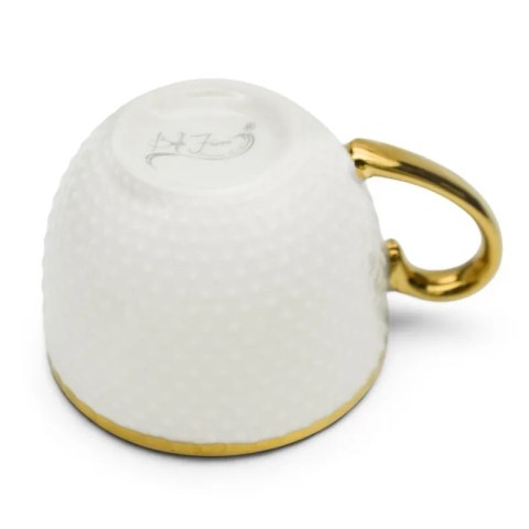 TR. KPL 6 FILIŻANEK 280ML ZE SPOD. BF-28012-3 GOLD