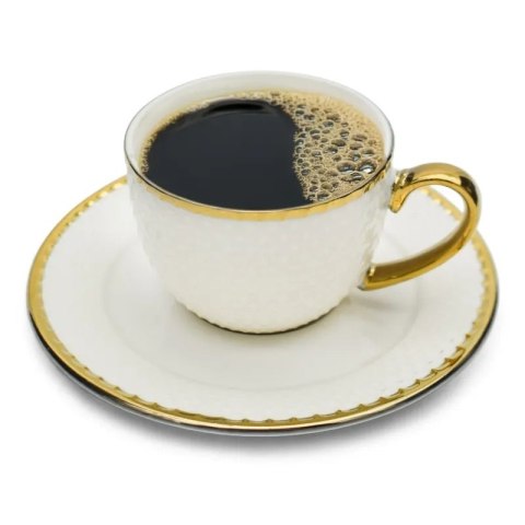 TR. KPL 6 FILIŻANEK 280ML ZE SPOD. BF-28012-3 GOLD