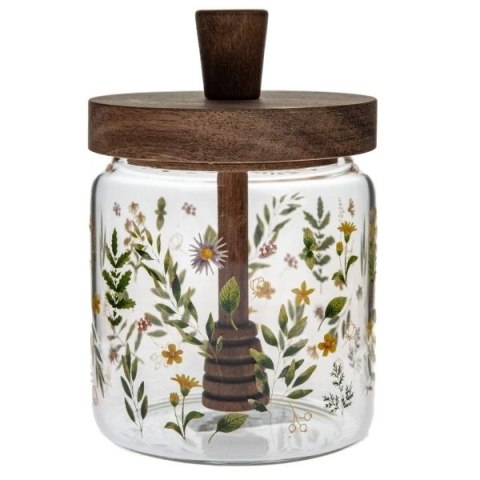 DOR27023 SŁOIK SZKLANY 400ML NA MIÓD KWIATY ŁĄKA