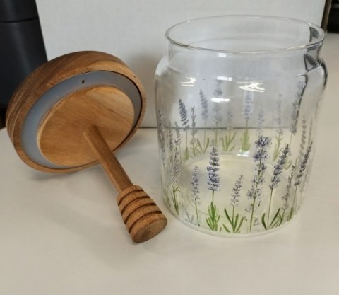 DOR27023 SŁOIK SZKLANY 400ML NA MIÓD KWIATY ŁĄKA