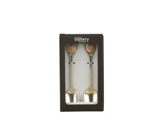 DUO KPL 2 ZŁOTE ŁYŻECZKI KLIMT KISS CLASSIC 80636