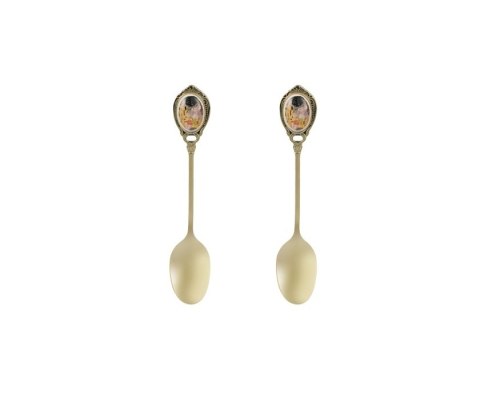 DUO KPL 2 ZŁOTE ŁYŻECZKI KLIMT KISS CLASSIC 80636